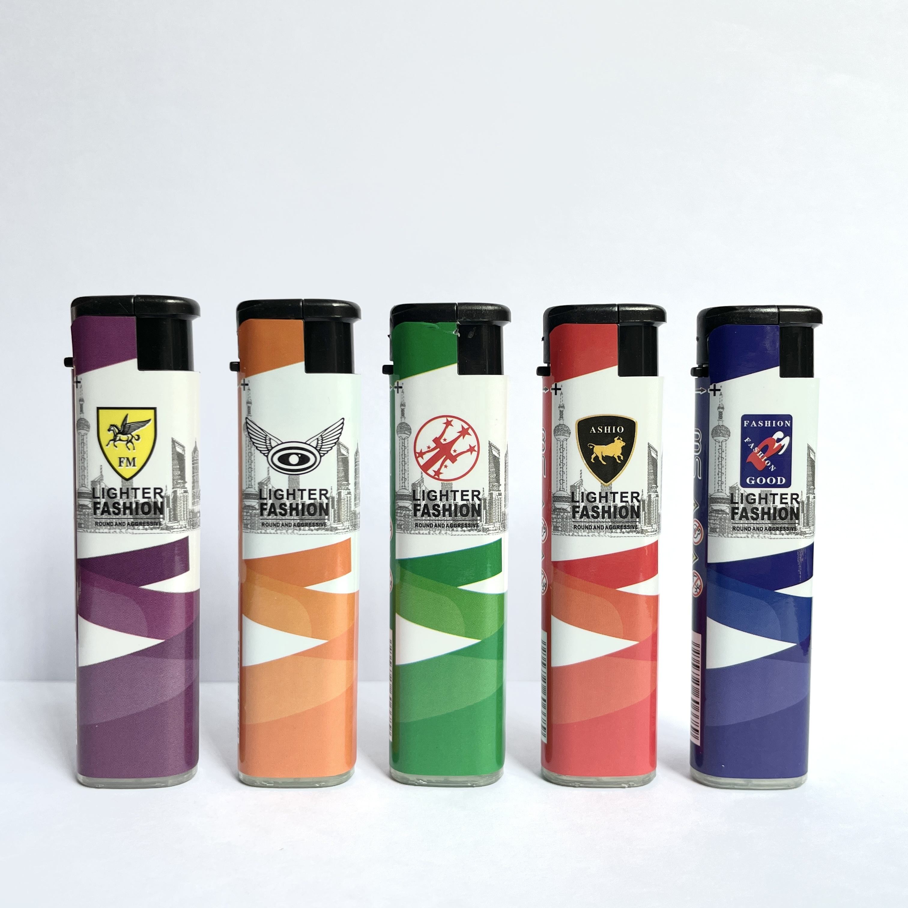 Custom Cigarette Lighters Windproof Refillable Plastic Lighters