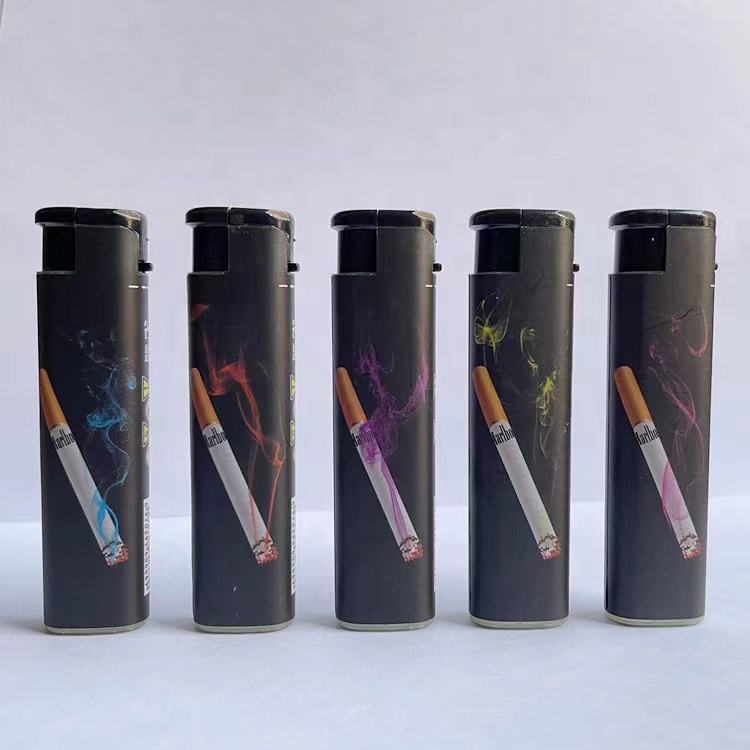 custom flame encendedor windproof lighter disposable cigarette gas cheap feuerzeug plastic reloj briquet