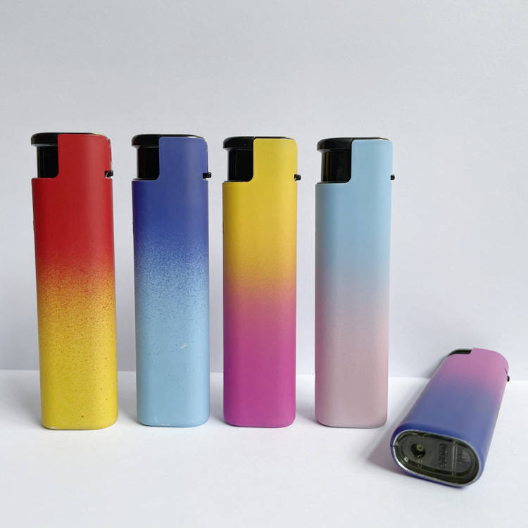 flame refillable Plastic cigarette electronic lighter bulk electronic lighters supplier custom logo gas lighter fire