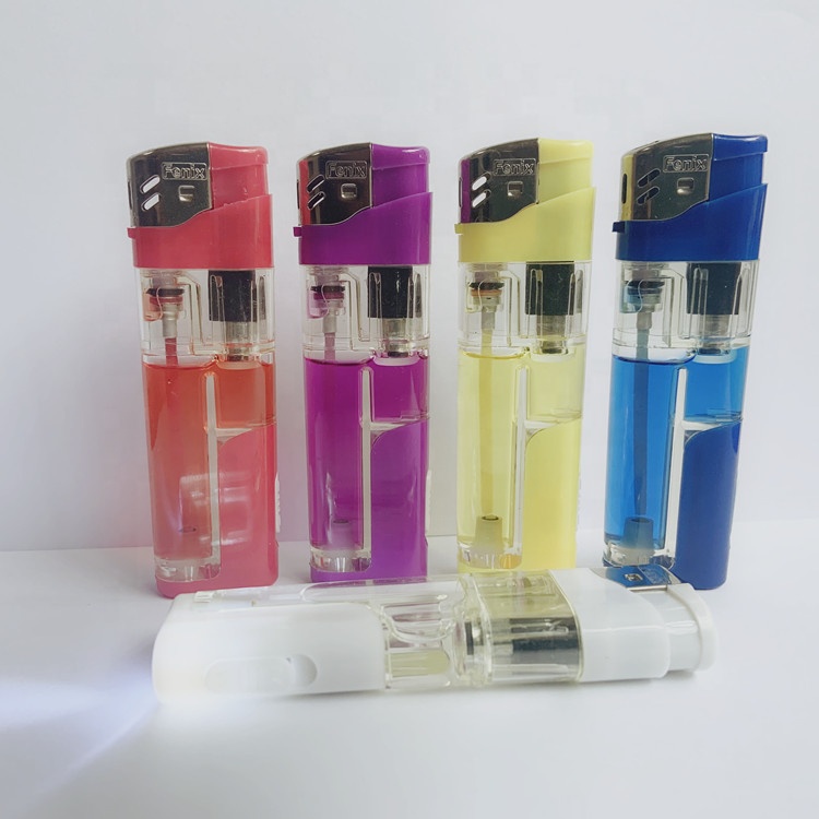 8.2CM MS led lighter Refillable Plastic Electric Lighter