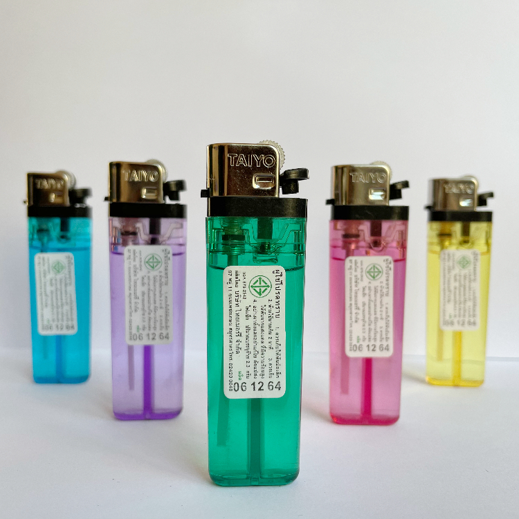 Custom disposable flint cigarette smoke plastic flint lighter