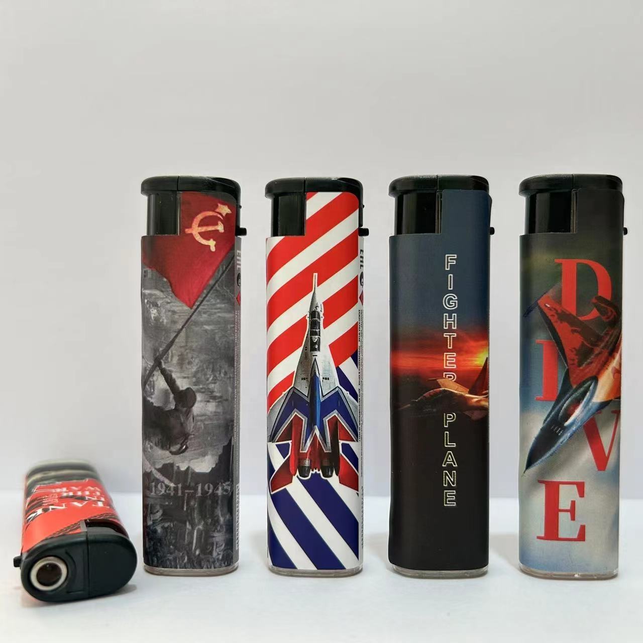 Wholesale Cheap Custom Slim Windproof Cigarette Lighter Disposable Smoking Plastic Pipe Lighter