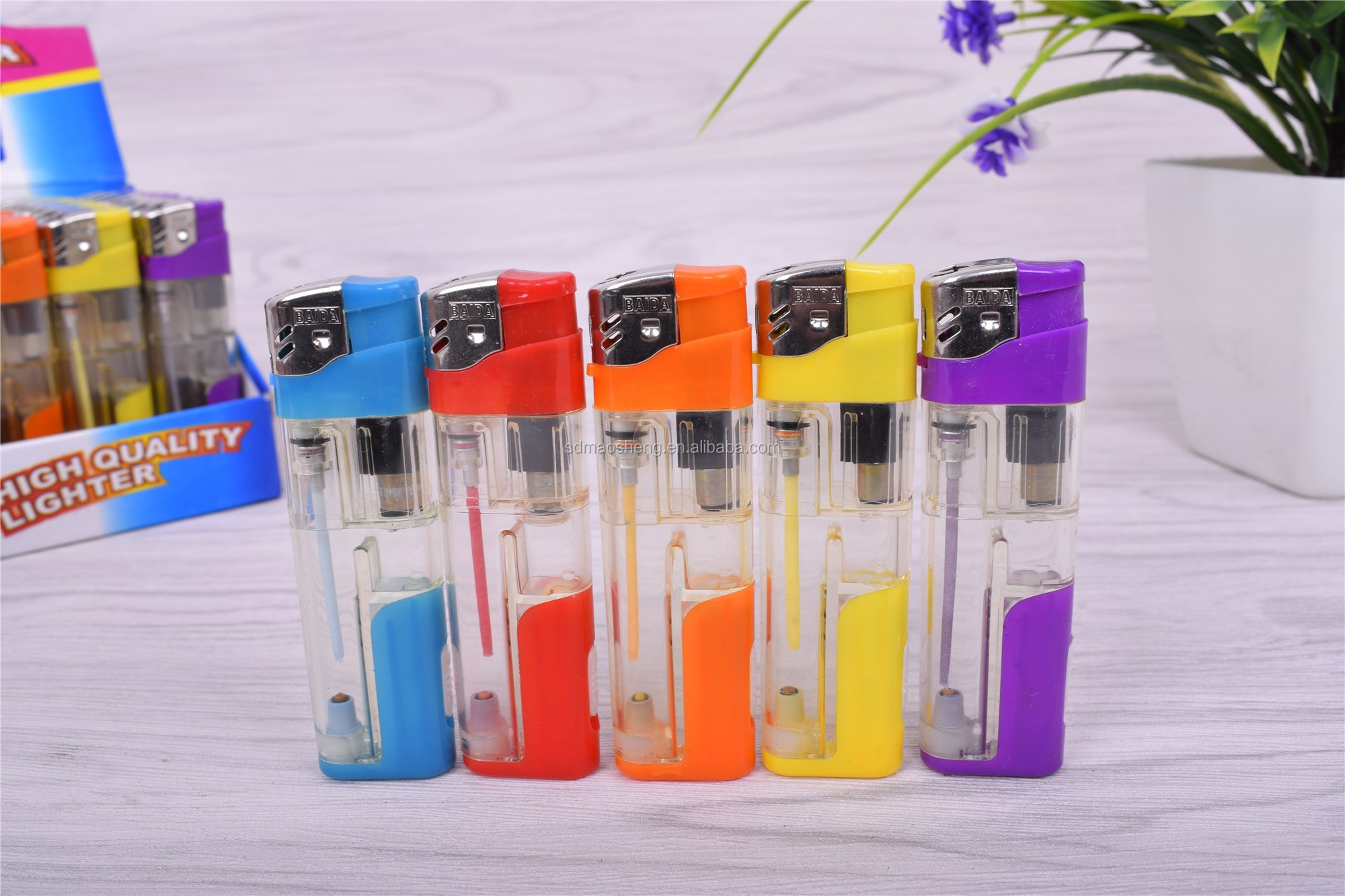 CUSTOMIZE LED REFILLABLE PLASTIC GAS LIGHTER FOR SMOKING