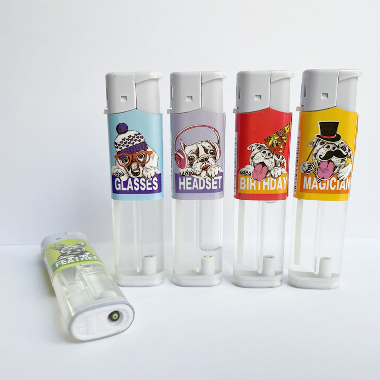 Customize MS lighter plastic cigarette rechargeable electric lighter