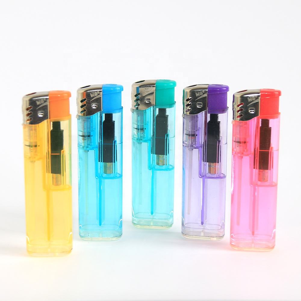 Bulk single flame wraps fashionable disposable simple gas colorful electronic lighter