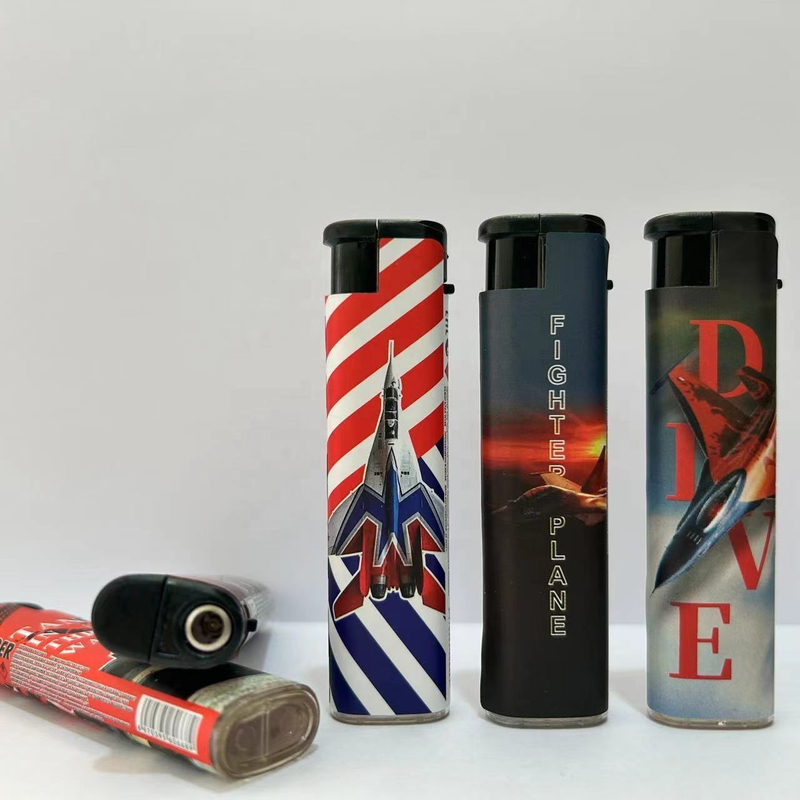 Colorful head plastic disposable flint lighter with flower lighter manufacture