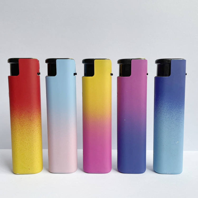 flame refillable Plastic cigarette electronic lighter bulk electronic lighters supplier custom logo gas lighter fire