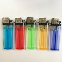 Hot sell gas flint disposable lighter with colored gas