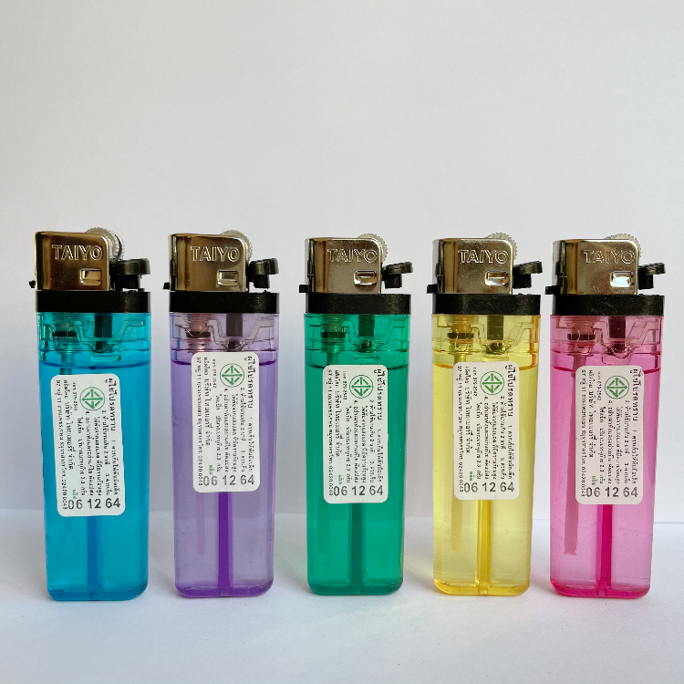 Custom disposable flint cigarette smoke plastic flint lighter