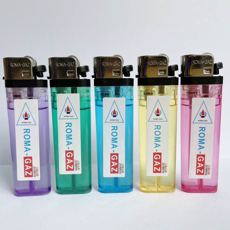 China Factory Cheap Price Transparent Color Plastic Disposable Flint Lighter