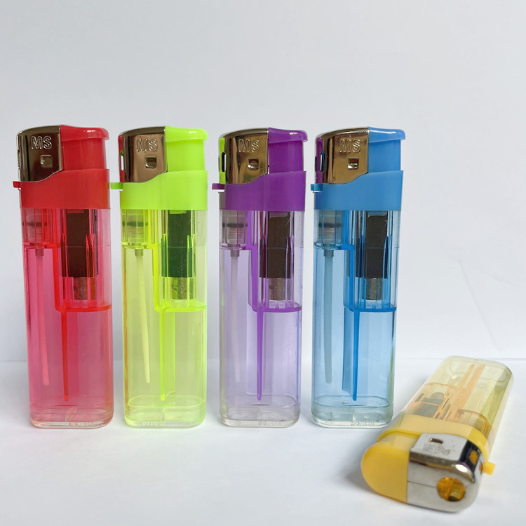 Bulk single flame wraps fashionable disposable simple gas colorful electronic lighter