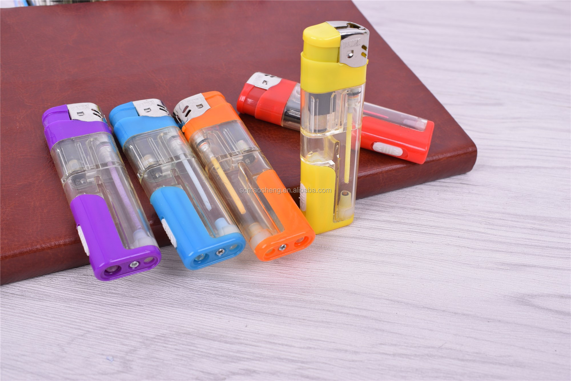 CUSTOMIZE LED REFILLABLE PLASTIC GAS LIGHTER FOR SMOKING