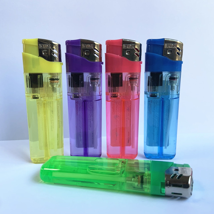 8.2cm electronic plastic smoking lighter five color lighter manufacturer