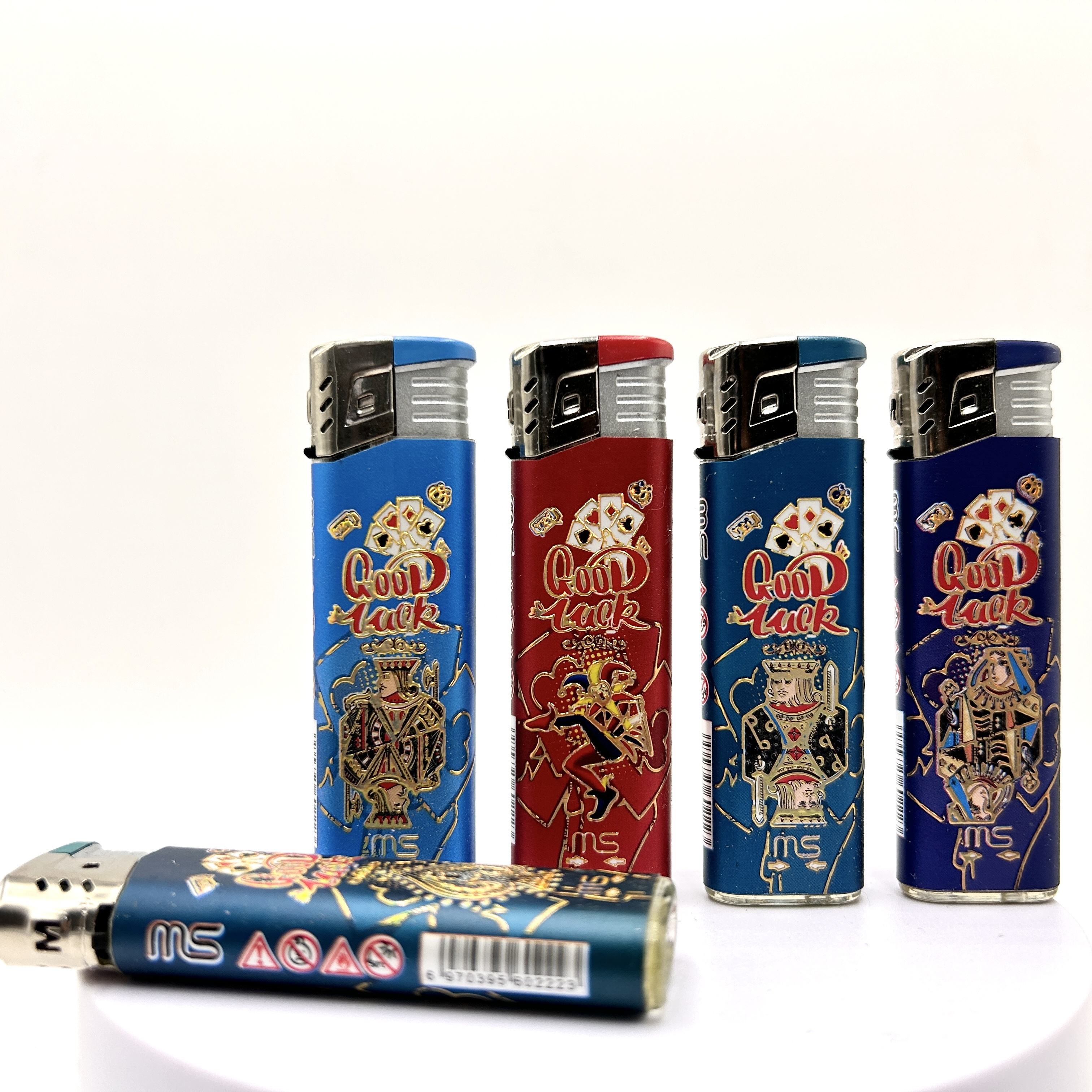 Wholesale Custom Electronic Refillable Lighter Cheap Custom Windproof Plastic Lighter