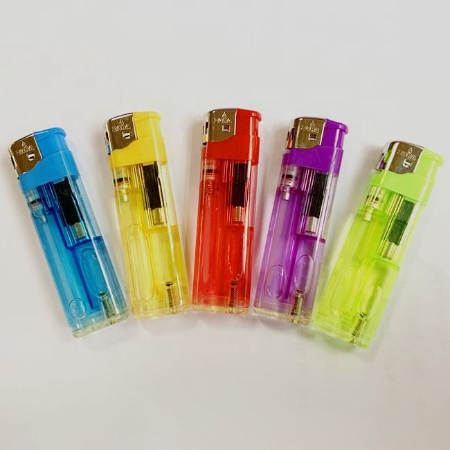 MS Custom Freely High Quality Cheap Electronic Plastic Flame Refillable Lighter for cigarette