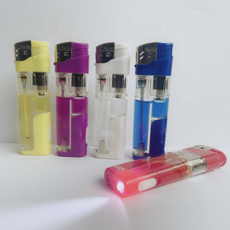 8.2CM MS led lighter Refillable Plastic Electric Lighter