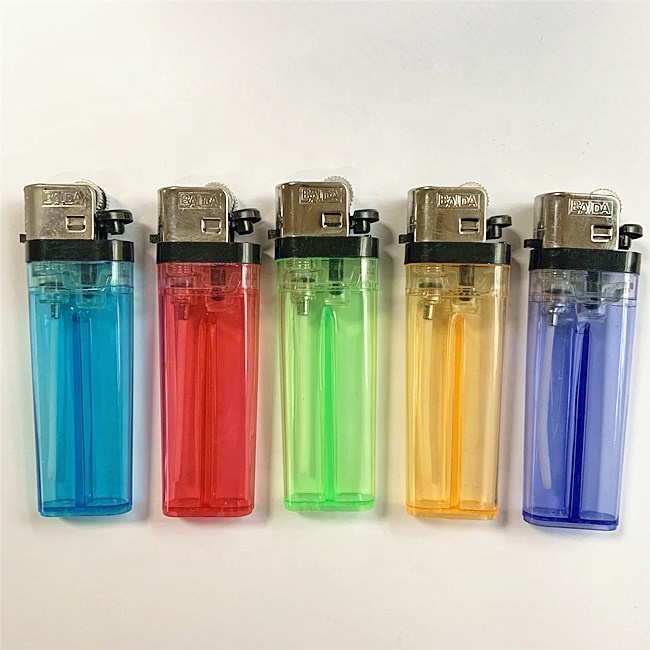 Hot sell gas flint disposable lighter with colored gas