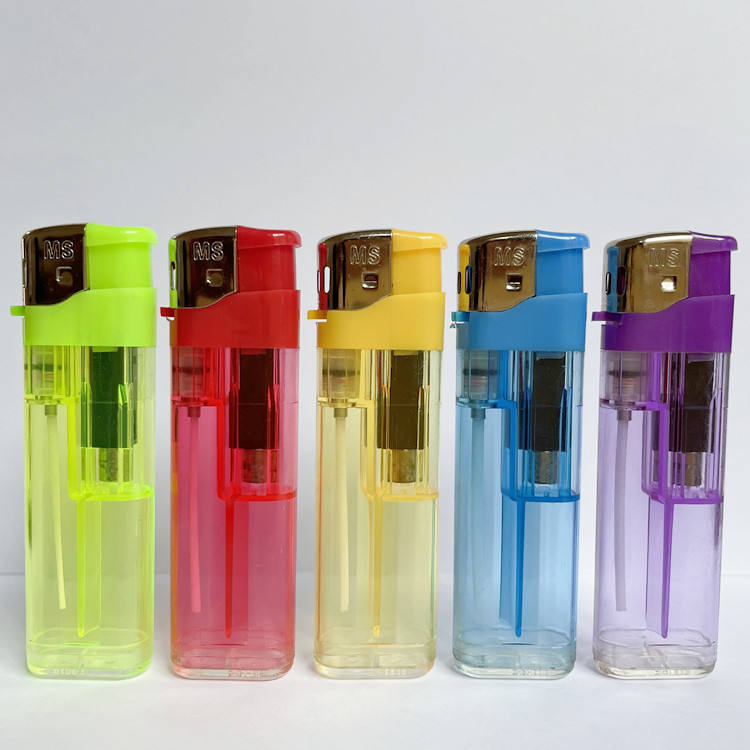 8.0cm Disposable Electronic cigarette lighter with sticker MS brand factory