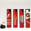 80 mm slim Wind-Proof Refillable Electronic Plastic Lighter with for Smoking