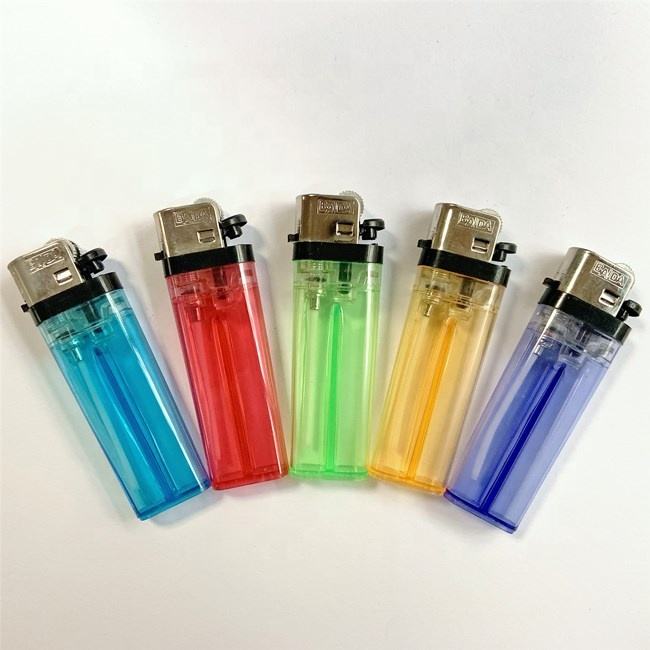 Hot sell gas flint disposable lighter with colored gas