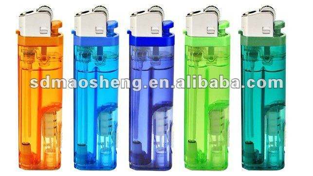 8 edge refillable flint led lighter for smoking 8.2cm