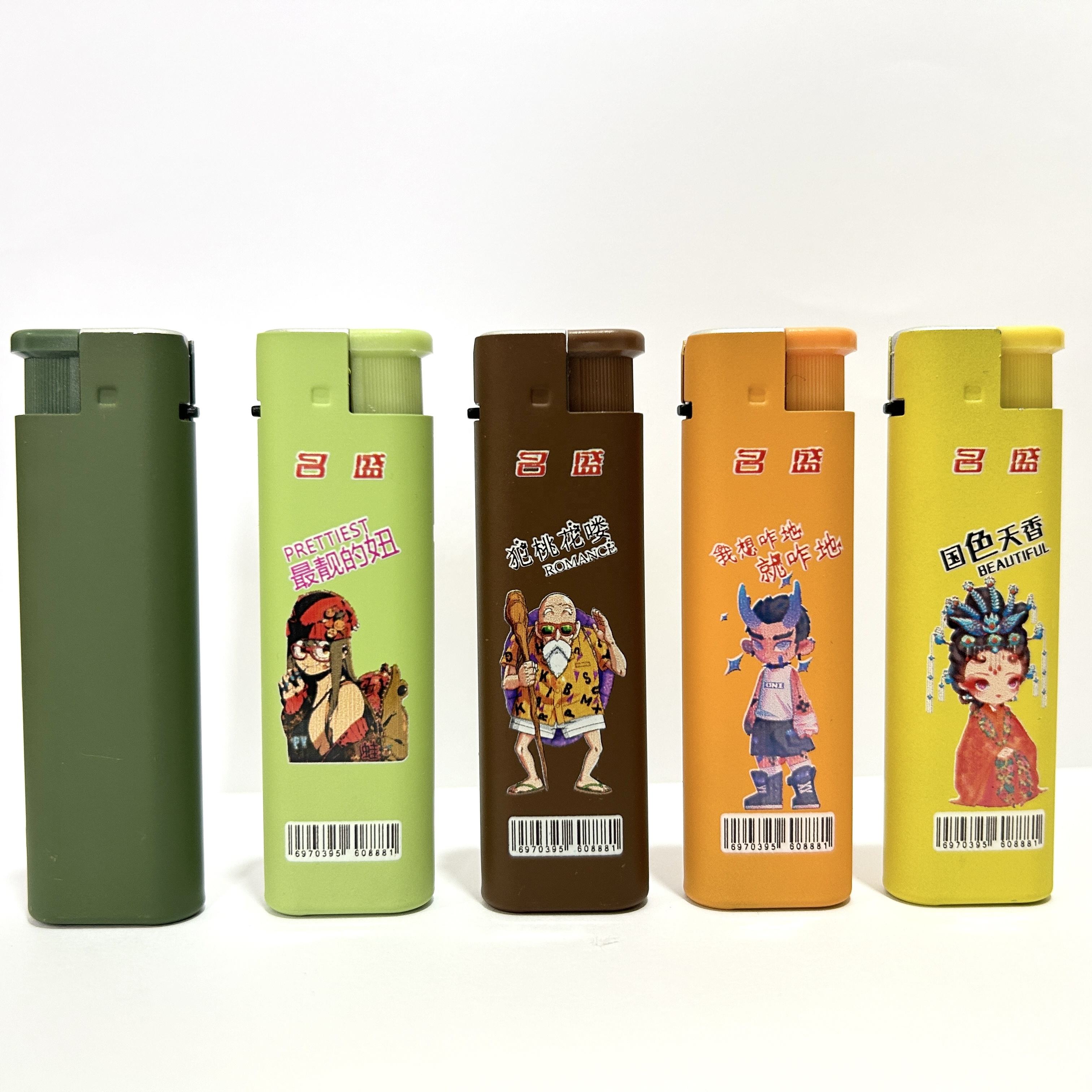 Butane Gas Windproof Custom Printing Logo Image Refillable OEM Kitchen Scorch Metal Jet Flame Torch plastic Lighters