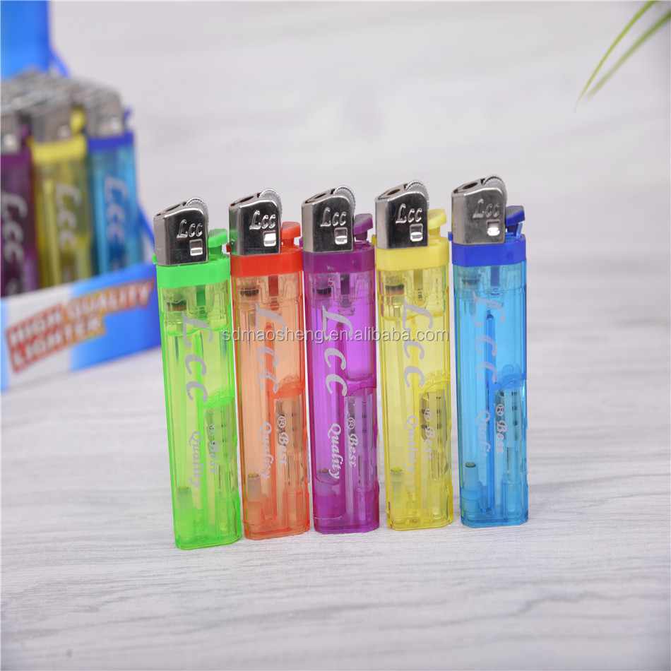 8 edge refillable flint led lighter for smoking 8.2cm