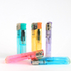Bulk single flame wraps fashionable disposable simple gas colorful electronic lighter