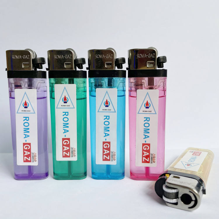 China Factory Cheap Price Transparent Color Plastic Disposable Flint Lighter